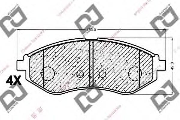 DJ PARTS BP1111 Комплект тормозных колодок, дисковый тормоз