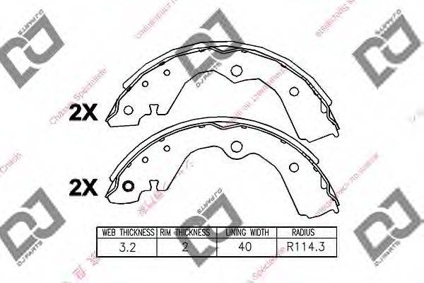 Комплект гальмівних колодок DJ PARTS BS1119