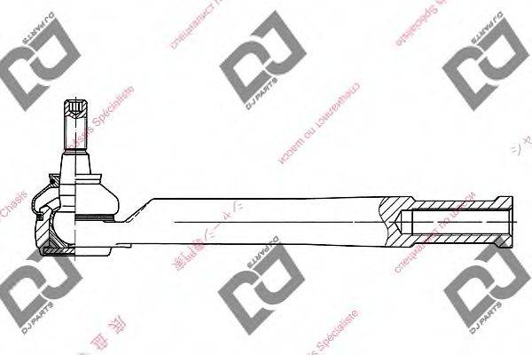 DJ PARTS DE1275 Наконечник поперечної кермової тяги