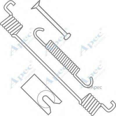 Комплектуючі, гальмівна колодка APEC BRAKING KIT983