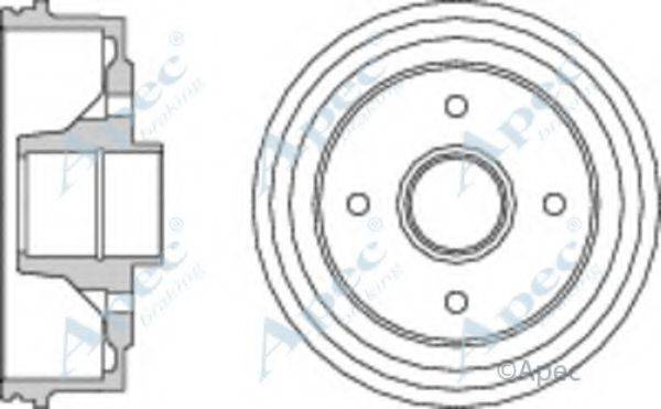 APEC BRAKING DRM9168 Гальмівний барабан