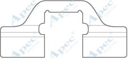 Комплектуючі, гальмівні колодки APEC BRAKING KIT1134