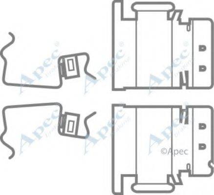 Комплектуючі, гальмівні колодки APEC BRAKING KIT568