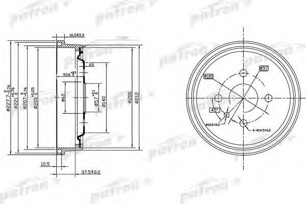 Тормозной барабан PATRON PDR1118