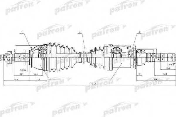 PATRON PDS0636 Приводний вал