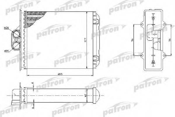 Теплообмінник, опалення салону PATRON PRS2050