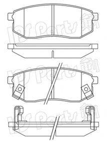 IPS PARTS IBR1H05 Комплект гальмівних колодок, дискове гальмо