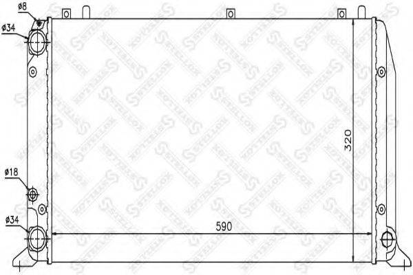 STELLOX 1025016SX Радиатор, охлаждение двигателя