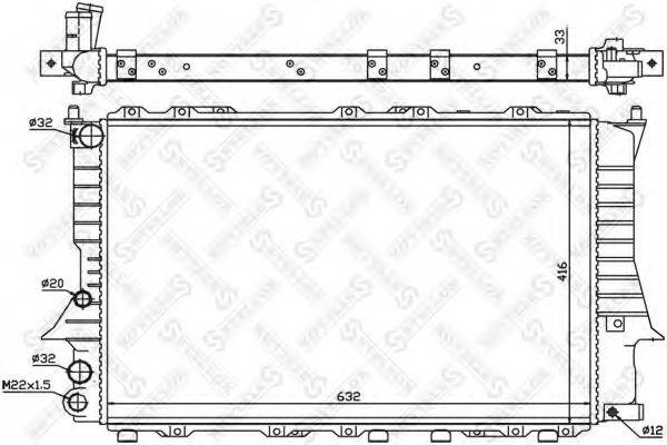 STELLOX 1025018SX Радиатор, охлаждение двигателя