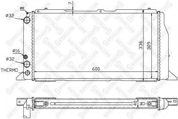 STELLOX 1025020SX Радиатор, охлаждение двигателя