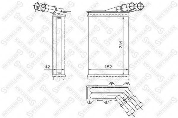 Теплообмінник, опалення салону STELLOX 10-35005-SX