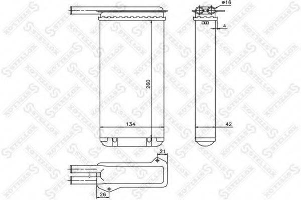 STELLOX 1035022SX Теплообмінник, опалення салону