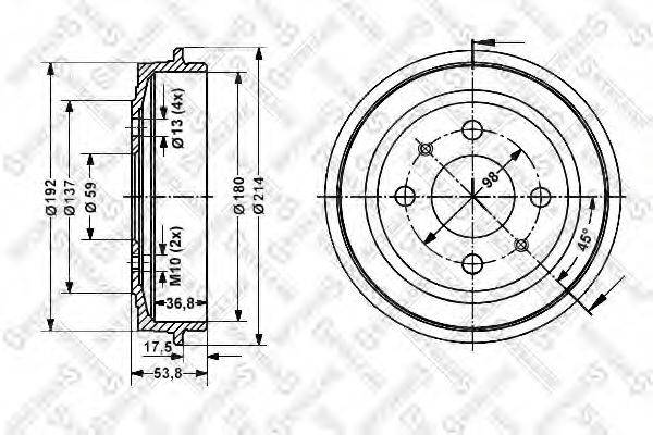 Гальмівний барабан STELLOX 6025-2309-SX