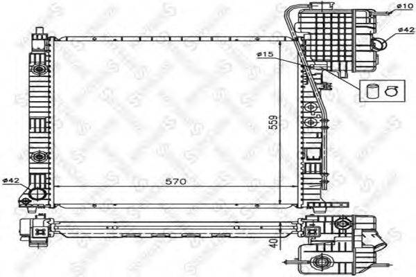 STELLOX 1025873SX Радіатор, охолодження двигуна