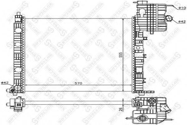 STELLOX 1025874SX Радіатор, охолодження двигуна