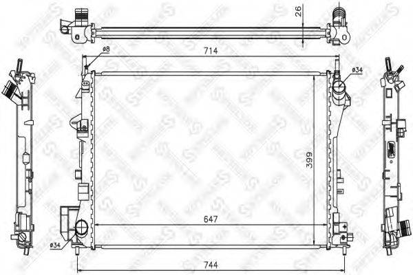 STELLOX 1026002SX Радіатор, охолодження двигуна