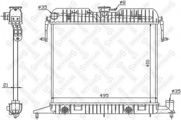 STELLOX 1026005SX Радіатор, охолодження двигуна