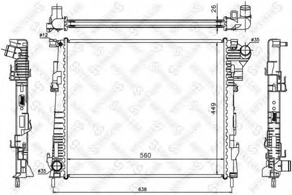 STELLOX 1026061SX Радіатор, охолодження двигуна