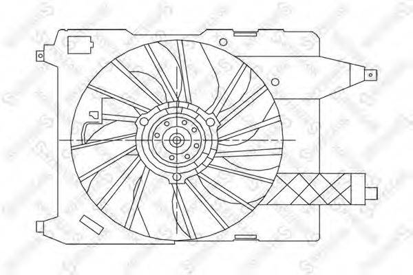 Вентилятор, охолодження двигуна STELLOX 29-99410-SX