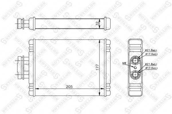 STELLOX 1035114SX Теплообмінник, опалення салону