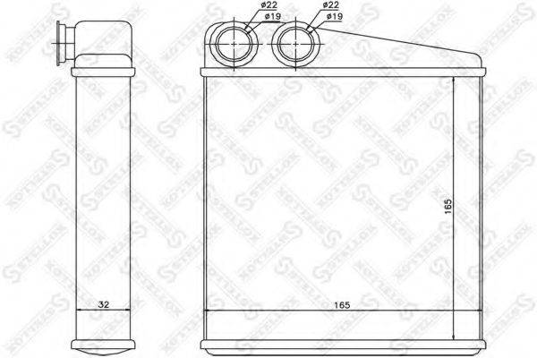 Теплообмінник, опалення салону STELLOX 10-35173-SX