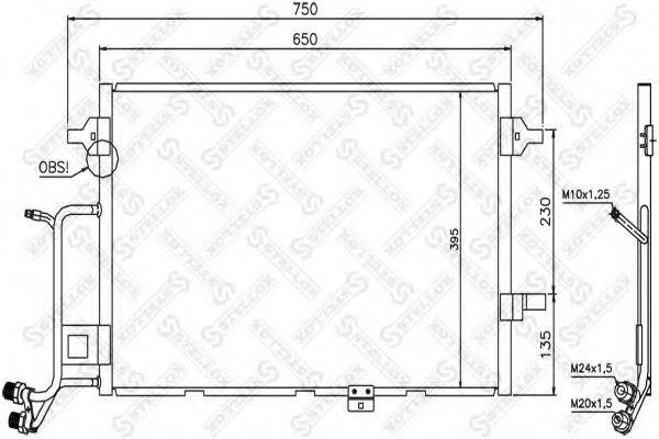 STELLOX 1045204SX Конденсатор, кондиціонер