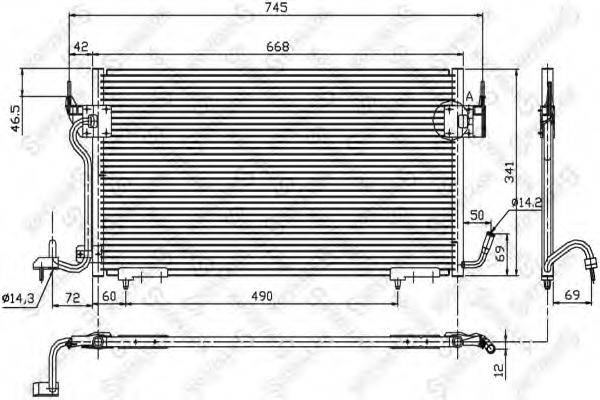 STELLOX 1045555SX Конденсатор, кондиціонер