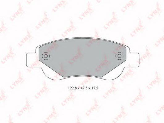 LYNXAUTO BD6103 Комплект гальмівних колодок, дискове гальмо