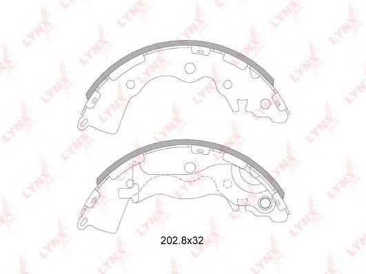 LYNXAUTO BS4402 Комплект гальмівних колодок