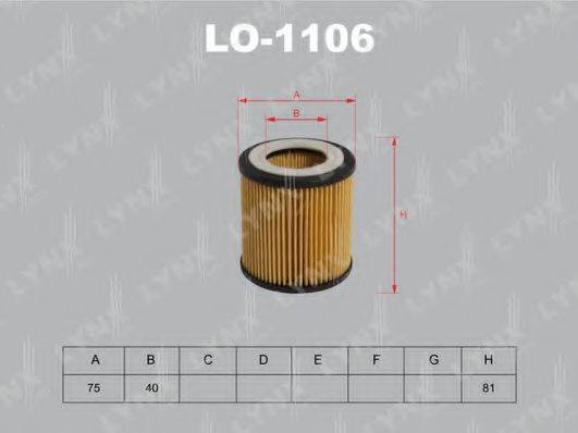 Масляный фильтр LYNXAUTO LO-1106