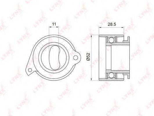 LYNXAUTO PB1044 Натяжний ролик, ремінь ГРМ
