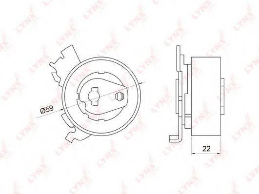 Натяжний ролик, ремінь ГРМ LYNXAUTO PB-1048