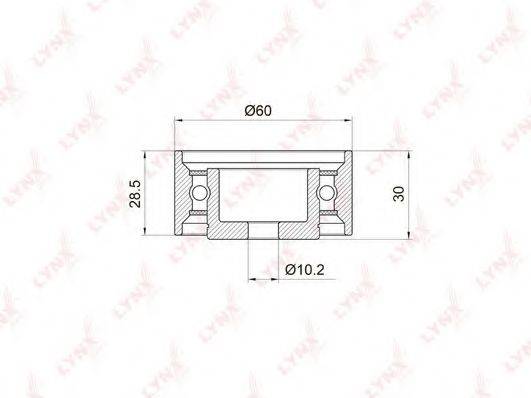 LYNXAUTO PB3010 Паразитний / Провідний ролик, зубчастий ремінь