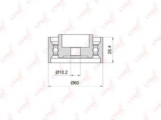 LYNXAUTO PB3020 Паразитний / Провідний ролик, зубчастий ремінь