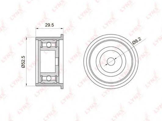 LYNXAUTO PB3026 Паразитний / Провідний ролик, зубчастий ремінь