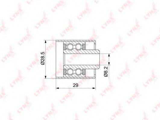 LYNXAUTO PB3105 Паразитний / Провідний ролик, зубчастий ремінь
