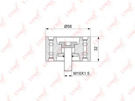 LYNXAUTO PB3145 Паразитний / Провідний ролик, зубчастий ремінь