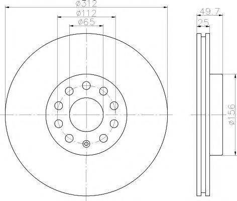 гальмівний диск HELLA PAGID 8DD 355 109-511