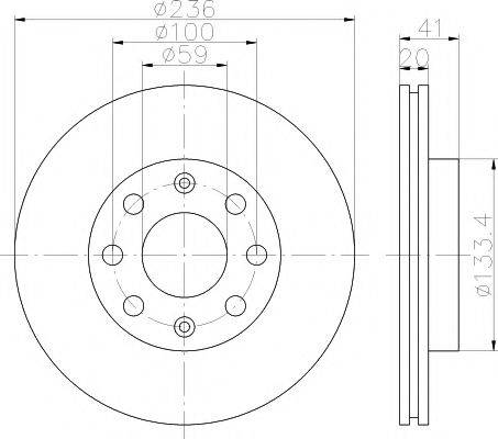 HELLA PAGID 8DD355111341 Тормозной диск