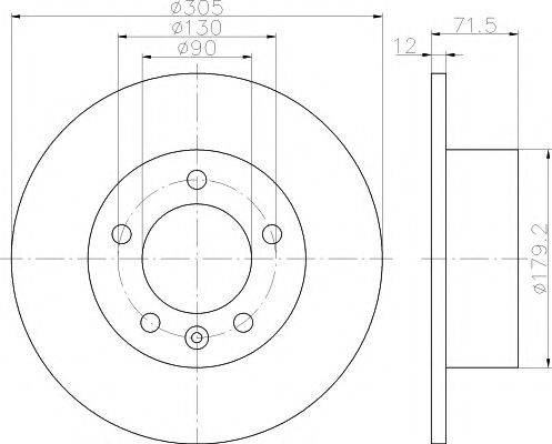 HELLA PAGID 8DD355117131 гальмівний диск