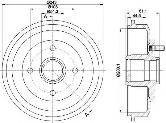 HELLA PAGID 8DT355300261 Гальмівний барабан