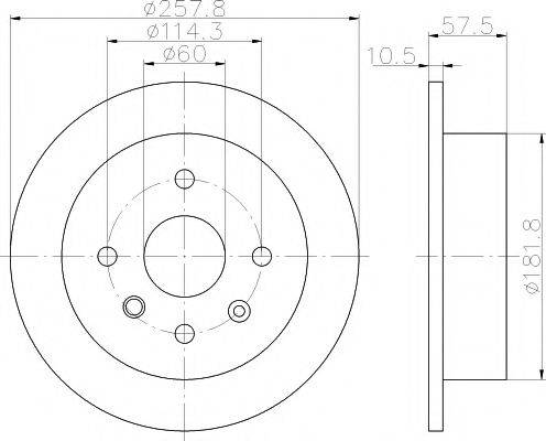 HELLA PAGID 8DD355114161 гальмівний диск