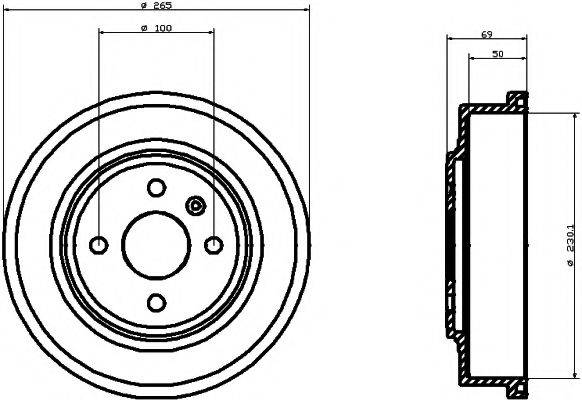 HELLA PAGID 8DT355300921 Гальмівний барабан