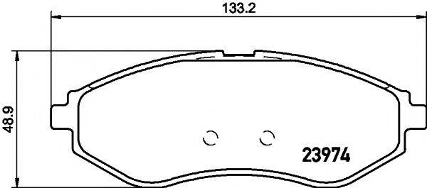 HELLA PAGID 8DB355011251 Комплект тормозных колодок, дисковый тормоз