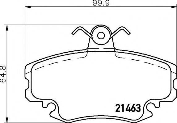 HELLA PAGID 8DB355012671 Комплект гальмівних колодок, дискове гальмо