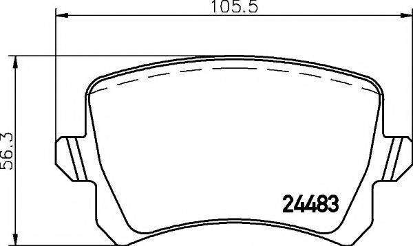 HELLA PAGID 8DB355013331 Комплект гальмівних колодок, дискове гальмо