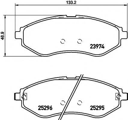 HELLA PAGID 8DB355017351 Комплект тормозных колодок, дисковый тормоз