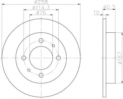 HELLA PAGID 8DD355109061 гальмівний диск