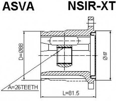 ASVA NSIRXT Шарнирный комплект, приводной вал