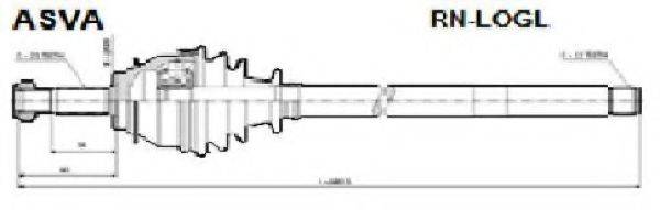 ASVA RNLOGL Шарнірний комплект, приводний вал